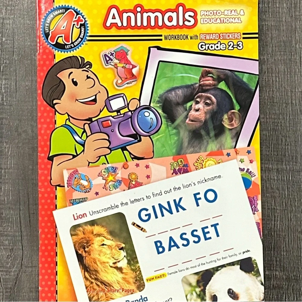 💞 New 2nd & 3rd Grade Animals Educational Science Workbook